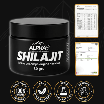 Shilajit AlphaV : Retrouvez votre puissance masculine