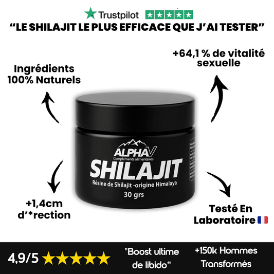 Shilajit AlphaV : Retrouvez votre puissance masculine