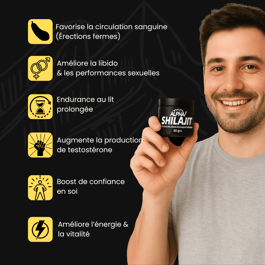 Shilajit AlphaV : Retrouvez votre puissance masculine