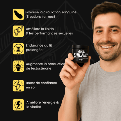 Shilajit AlphaV : Retrouvez votre puissance masculine