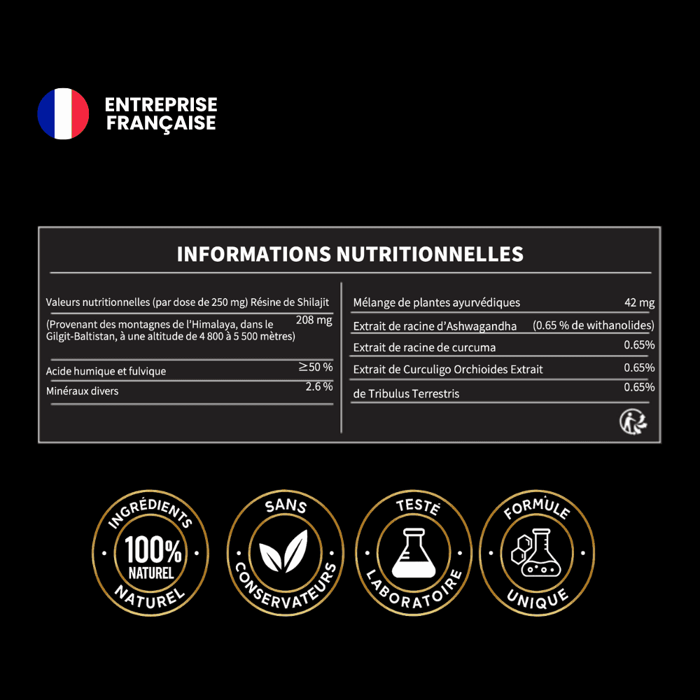 Shilajit AlphaV : Retrouvez votre puissance masculine