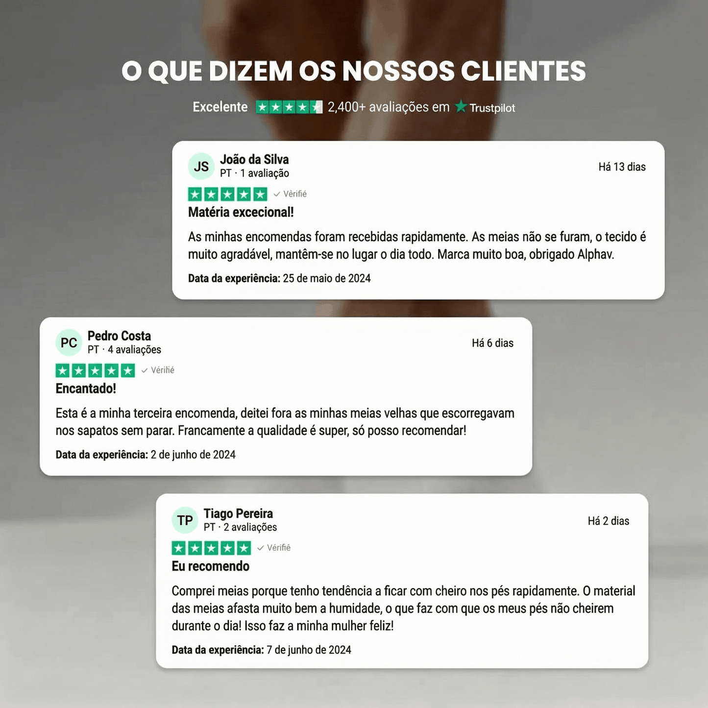 Meias Alphav de cano médio em fibra de bambu premium