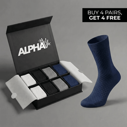 Alphav mid-calf socks in premium bamboo fibre