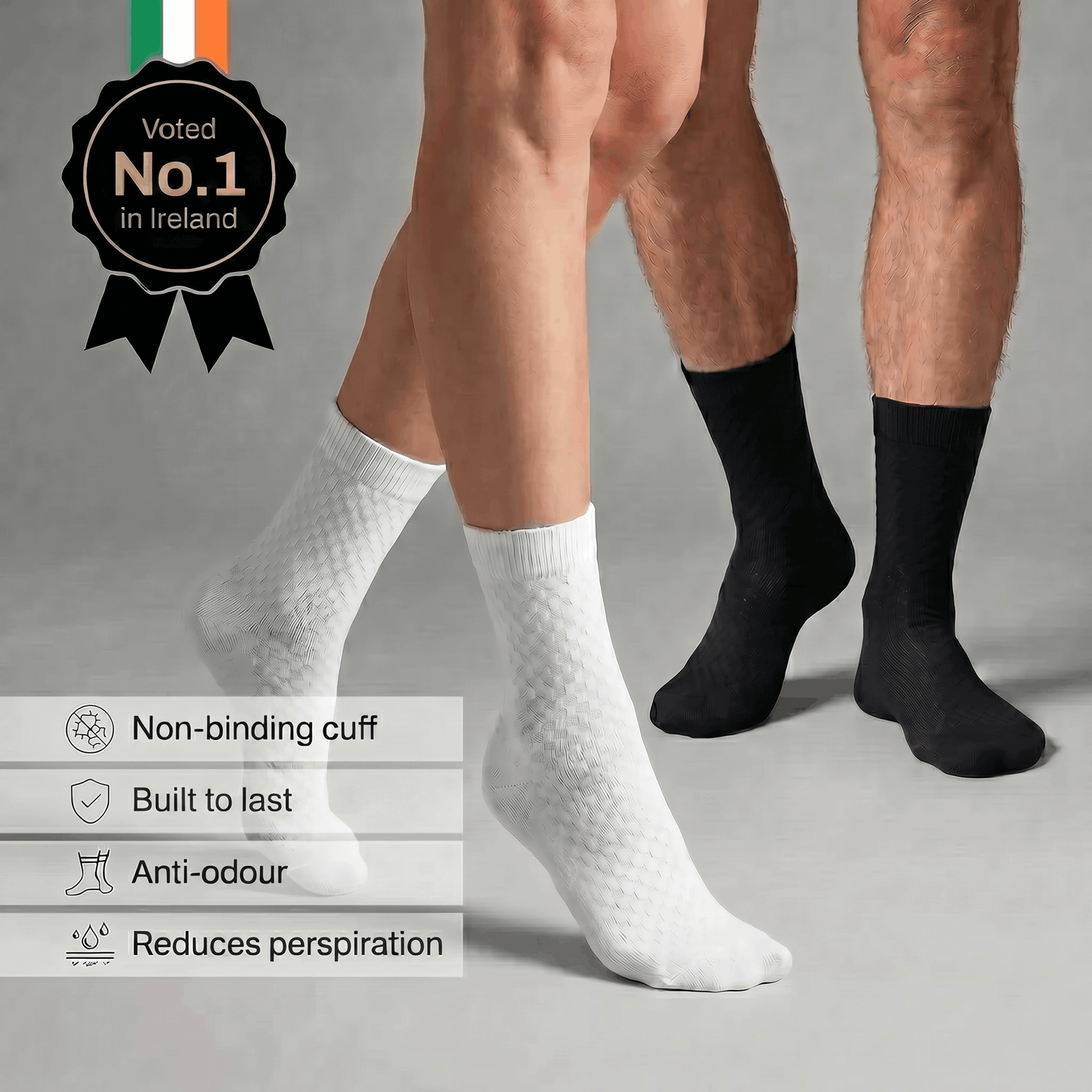 Alphav mid-calf socks in premium bamboo fibre