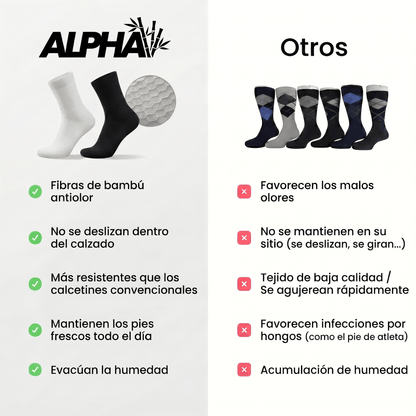 Calcetines Alphav de media caña en fibra de bambú premium