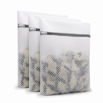Conjunto de 3 sacos de lavagem premium – especial para fibras de bambu
