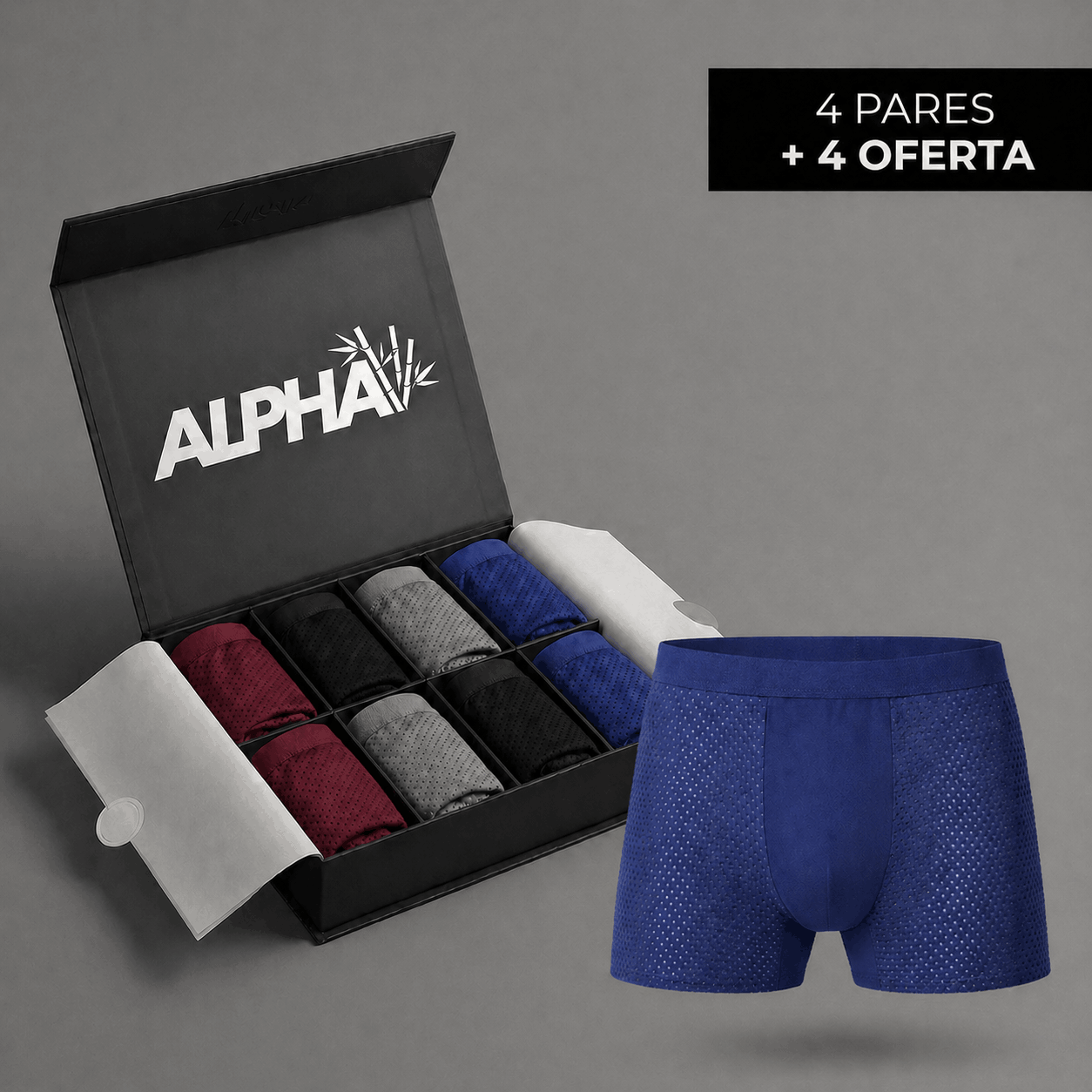 Boxers em fibra de bambu premium – conforto revolucionado ao longo de todo o dia