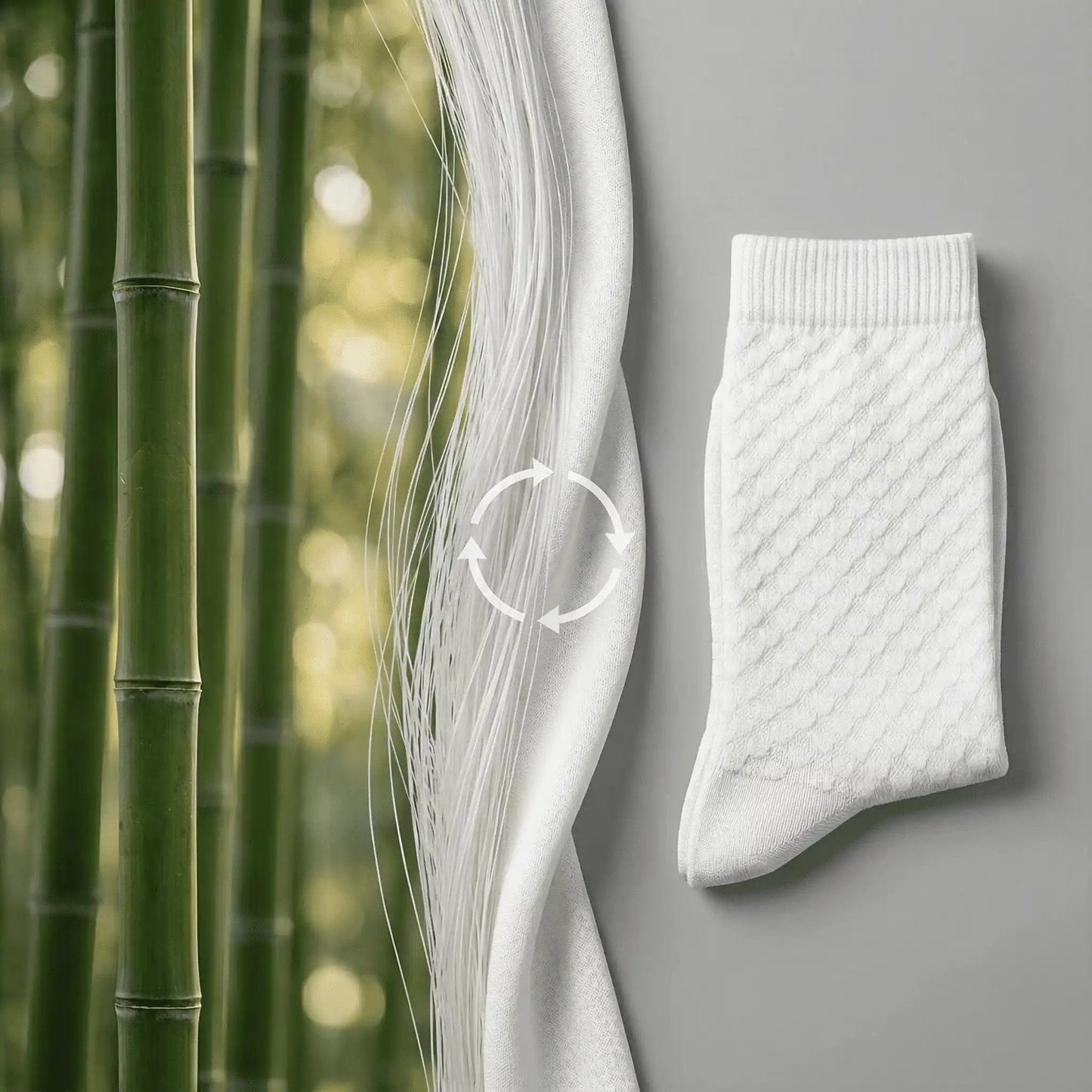 Meias Alphav de cano médio em fibra de bambu premium