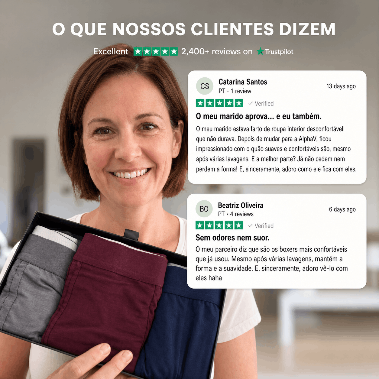 Boxers em fibra de bambu premium – conforto revolucionado ao longo de todo o dia